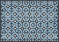 Fu&szlig;matte TURTLE MAT "Parterre Blue", blau, B:60cm H:9mm L:85cm, Obermaterial: 85%