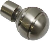 Gardinenstangen-Endst&uuml;ck GARDINIA "Kugel" Gr. 1, silber (edelstahlfarben), B:2cm,