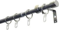 Gardinenstange GARDINIA "Set Metall" Gr. 2, silber (silberfarben), L:310cm &Oslash;:19mm,