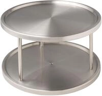 K&uuml;chenkarussell WENKO "Modell Duo", silber (edelstahlfarben), H:16cm &Oslash;:26,5cm,