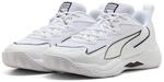 Hallenschuh PUMA "SOLARFLASH 4", Herren, Gr. 44, puma wei&szlig;, puma aged silber,