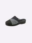 Pantoffel CASUAL LOOKS, Damen, Gr. 38, grau (grau, marine), Filz, Schuhe Pantoffel