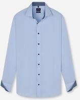 Langarmhemd OLYMP "Luxor", Herren, Gr. 47, N-Gr, bleu, Web, Obermaterial: 100%