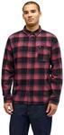 Langarmhemd QUIKSILVER "Motherfly Plaid", Herren, Gr. L, rot (oxblood rot motherfly),