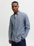 Langarmhemd JACK & JONES "JPRBLUSUMMER LINEN BLEND SHIELD LS SHIRT", Herren,...