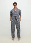 Pyjamaoberteil MARC O'POLO, Herren, Gr. M, schwarz-wei&szlig; (schwarz, flieder...