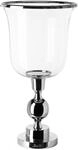 Windlicht FINK "SAMANTA", silber (silberfarben), H:48cm &Oslash;:26cm, Aluminium, Glas,