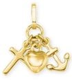 Kettenanh&auml;nger AMOR "Glaube, Liebe, Hoffnung", gold (gelbgoldfarben),
