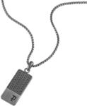 Kette mit Anh&auml;nger POLICE "Chainmale", silber (gunfarben, schwarz), Halsketten,