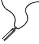Kette mit Anh&auml;nger POLICE "Linkline", schwarz (schwarz, edelstahlfarben),