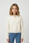 Kapuzensweatshirt TOM TAILOR, Kinder, Gr. 140, gardenia wei&szlig;, Sweatware,