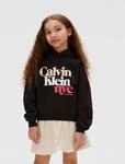 Kapuzensweatshirt CALVIN KLEIN "PEARL SIGNATURE TERRY HOODIE", M&auml;dchen, Gr. 4...
