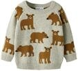Strickpullover NAME IT "NMMOLA LS KNIT BOX", Jungen, Gr. 92, beige (peyote melange),