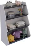 Standregal VCM "Holz Kinderregal B&uuml;cherregal Kinder Regal Italu", grau (wei&szlig;,