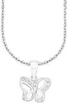 Kette mit Anh&auml;nger AMOR "Schmetterling", silber (silberfarben), Halsketten,