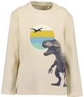 Langarmshirt BLUE SEVEN, Jungen, Gr. 98, beige (kiesel), Single Jersey,...