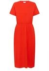 Midikleid KAFFE "Damen Kleid KAlucie", Damen, Gr. L, N-Gr, rot (fiery rot),