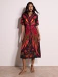 Druckkleid APRICOT "Apricot Midi-Kleid mit tropischem Tukan-Motiv", Damen, Gr....