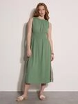 Midikleid APRICOT "Midi-Kleid mit H&auml;kelspitze und Smokarbeit", Damen, Gr. XS...