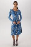 Jerseykleid ANISTON SELECTED, Damen, Gr. 36, N-Gr, blau (royalblau, schwarz,...
