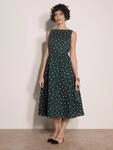 Midikleid APRICOT "Kleid mit Polka-Dot-Muster", Damen, Gr. XS (34), N-Gr, gr&uuml;n,