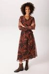 Blusenkleid ANISTON CASUAL, Damen, Gr. 36, N-Gr, rot (schwarz, rot, orange,...