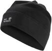Beanie JACK WOLFSKIN "REAL STUFF BEANIE", Damen, Gr. onesize, schwarz, Polyester,