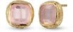 Paar Ohrstecker HAZE & GLORY "Ohrringe Ohrstecker Quadrat Quarz Rosa 925...