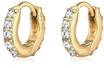 Paar Creolen ELLI "Ohrringe Creolen Kristalle 925 Silber" Gr. 10, gold,...