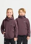 Softshelljacke JACK WOLFSKIN "FOURWINDS JKT K", Kinder, Gr. 104, braun (sheer plum),