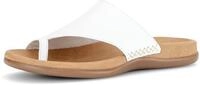 Zehentrenner GABOR, Damen, Gr. 39, wei&szlig;, Glattleder, Schuhe Zehentrenner,