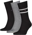 Socken TOMMY HILFIGER, Herren, Gr. 39-42, schwarz, Obermaterial: 91% Baumwolle,...