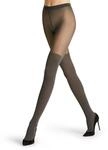 Feinstrumpfhose FALKE "Overknee", Damen, Gr. S, grau (carbon (3275)), Obermaterial: