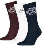 Socken TOMMY HILFIGER, Damen, Gr. 35-38, bunt (navy, wei&szlig;, deep rouge),