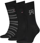 Socken TOMMY HILFIGER, Herren, Gr. 39-42, schwarz, Obermaterial: 64% Baumwolle,...