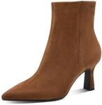 Stiefelette TAMARIS, Damen, Gr. 36, braun, Veloursleder, unifarben, Schuhe
