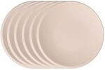 Brotteller VILLEROY & BOCH "Brotteller beige NewMoon &oslash; 16 cm 6er Set beige", beige,