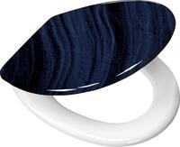 WC-Sitz KLEINE WOLKE "Mystic", blau (navy), B:37cm H:5cm L:45cm, Duroplast, WC-Sitze,