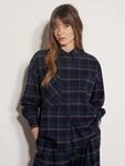 Hemdbluse APRICOT "Oversized-Hemd", Damen, Gr. XS (34), blau (navy), gewebt,