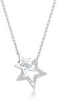 Silberkette ELLI "Halskette Stern Wei&szlig; 925 Sterling Silber, mit Kristallen von