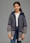 Longstrickjacke KANGAROOS "Long-Strickjacke mit modischen Ringelmuster von