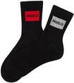 Socken HUGO UNDERWEAR "2P QS GIFT LUREX", Herren, Gr. 40-46, schwarz (open
