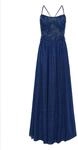 Abendkleid VERA MONT "Abendkleid im Glitzer-Look", Damen, Gr. 32, EURO, blau
