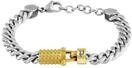 Armband POLICE "Wrath", gold (edelstahlfarben, gelbgoldfarben), Armb&auml;nder, 22cm,