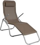 Gartenliege MERXX "XXL", grau (silberfarben, fl&auml;che: taupe), Obermaterial: 100%
