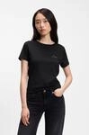 T-Shirt BOSS ORANGE "Elove Premium Damenmode", Damen, Gr. S, schwarz (schwarz 001),