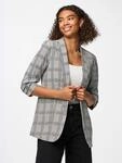 Blusenblazer PIECES "PCBOSELLA 3/4 PRINTED BLAZER NOOS", Damen, Gr. M,...
