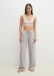Loungehose MARC O'POLO, Damen, Gr. XS, N-Gr, beige (hellbeige kariert 1),...
