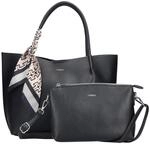 Shopper RIEKER, Damen, Gr. B/H/T: 30cm x 28cm x 8cm, schwarz, Lederimitat,...