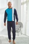 Pyjama H.I.S "Schlafanzug f&uuml;r Herren", Herren, Gr. 44/46 (S), blau (t&uuml;rkis, marien,
